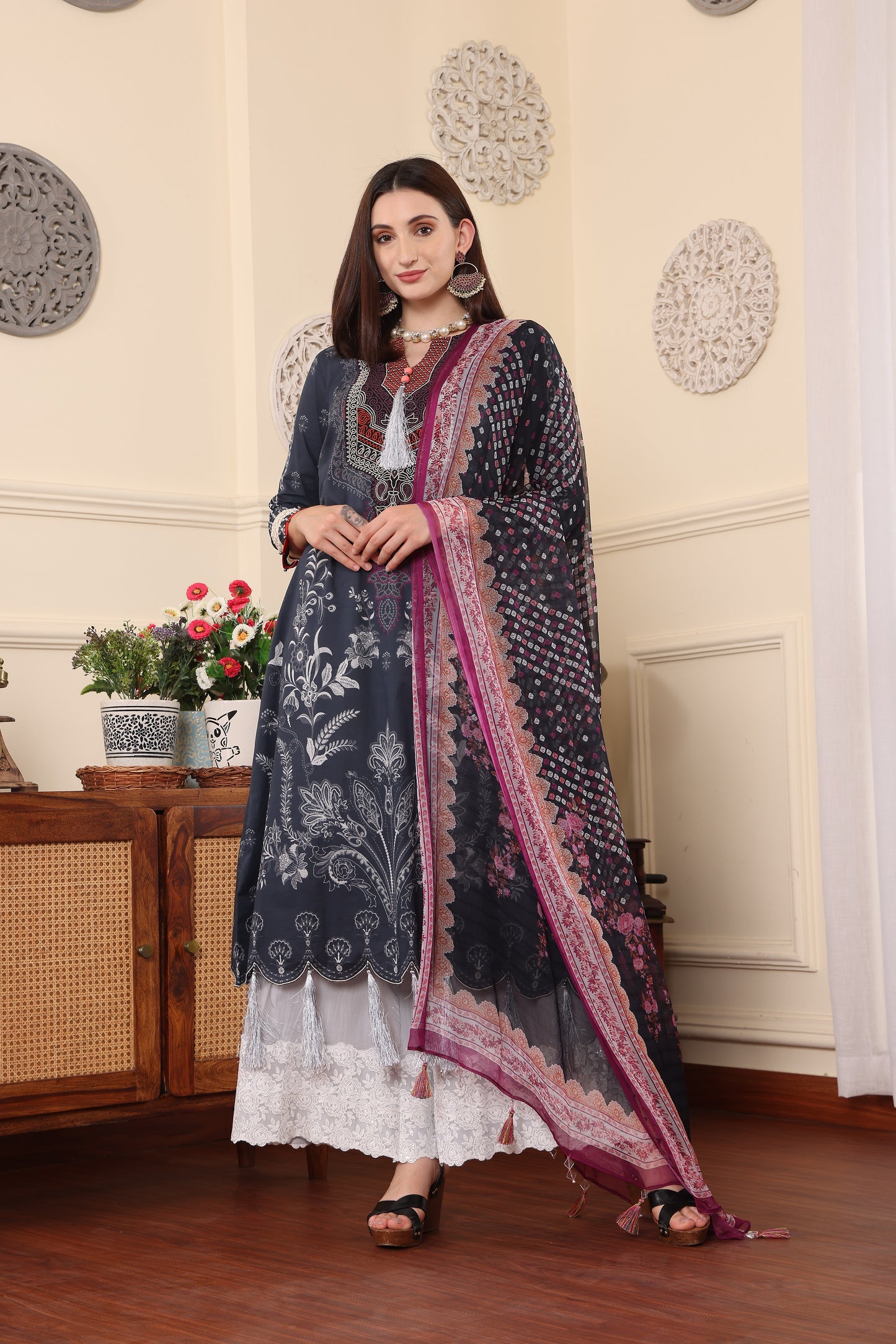 3 PCS EMBROIDERED MEHER UNSTITCHED SUMMER COLLECTION SYT-03