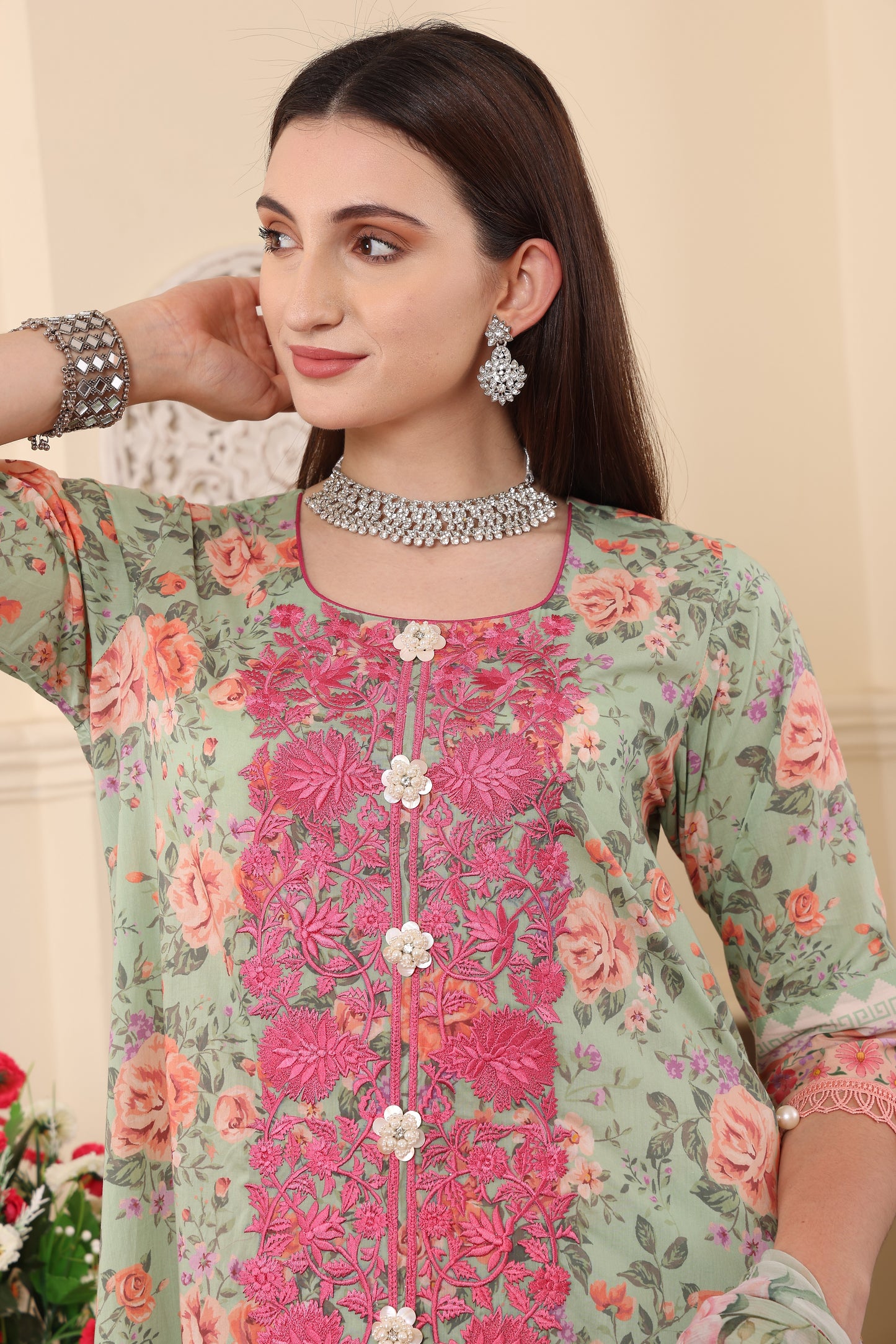 3 PCS EMBROIDERED MEHER UNSTITCHED SUMMER COLLECTION SYT-10