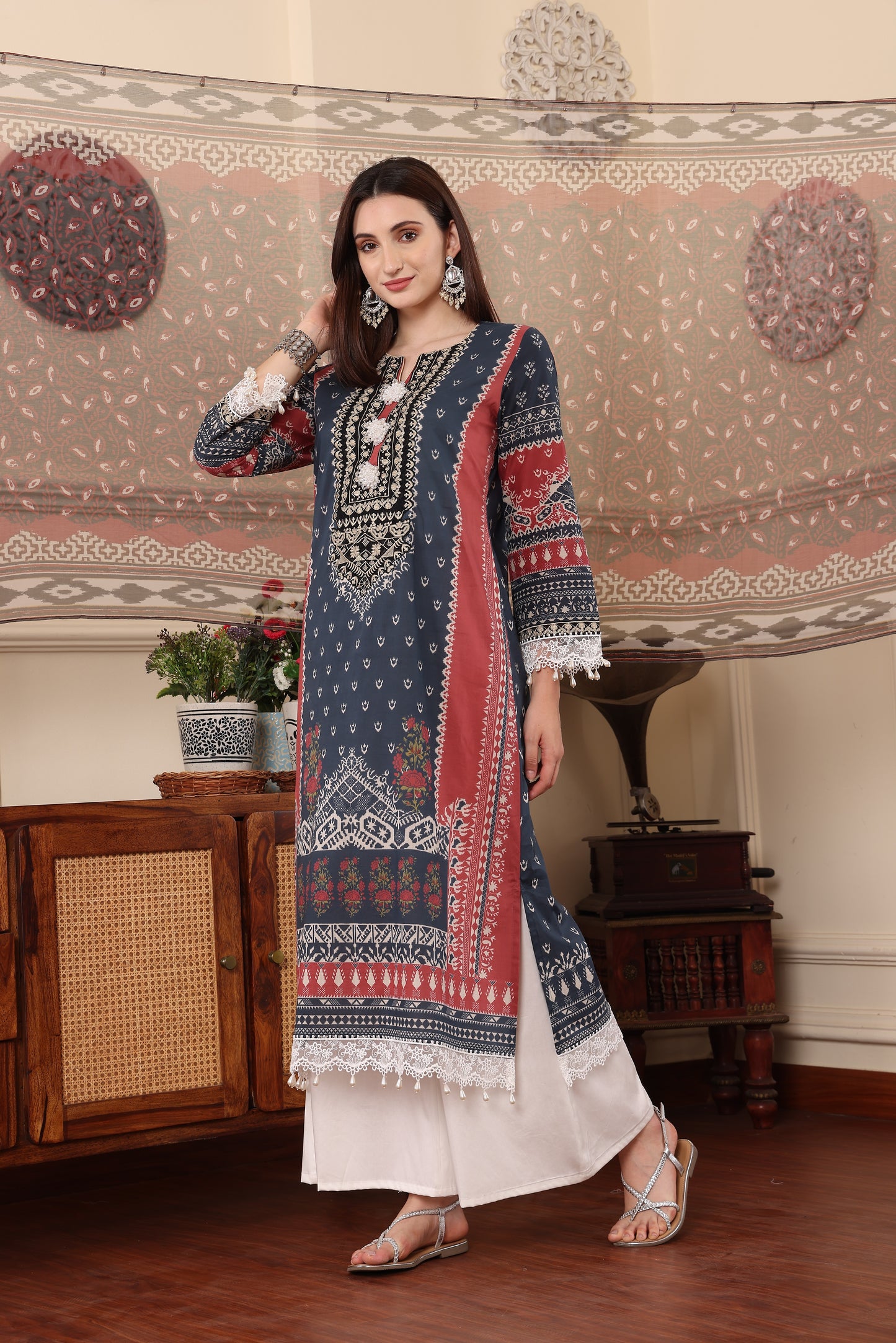 3 PCS EMBROIDERED MEHER UNSTITCHED SUMMER COLLECTION SYT-01
