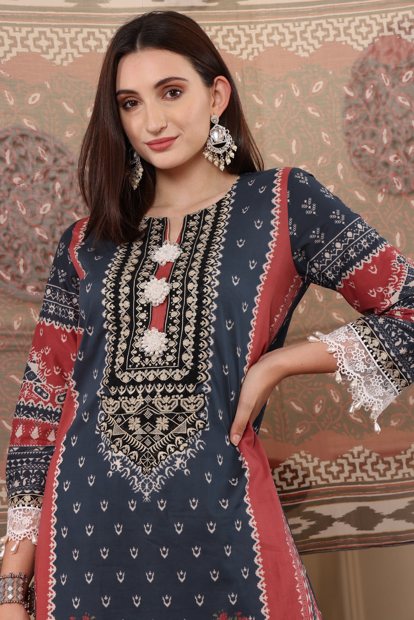 3 PCS EMBROIDERED MEHER UNSTITCHED SUMMER COLLECTION SYT-01