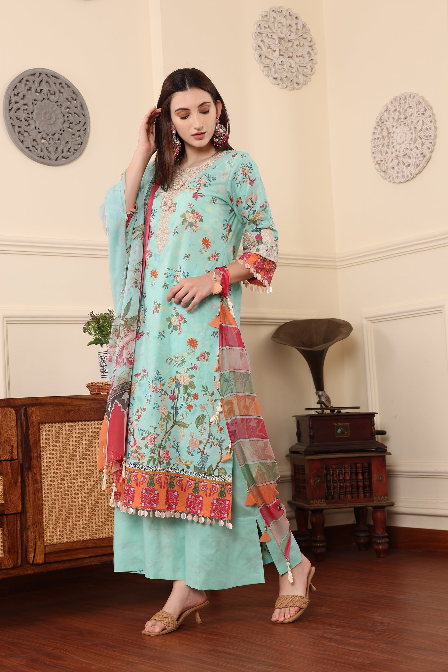 3 PCS EMBROIDERED MEHER UNSTITCHED SUMMER COLLECTION SYT-02