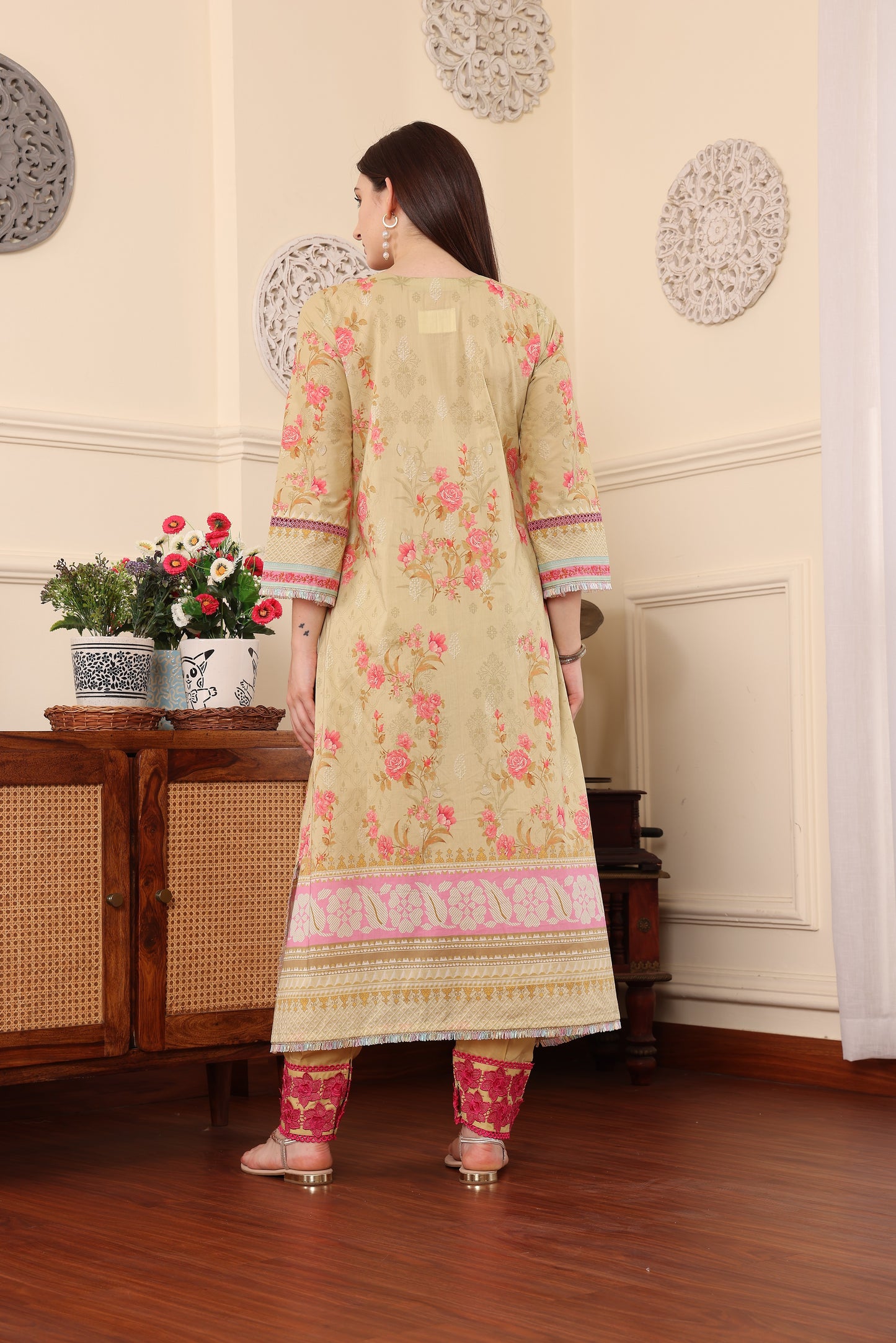 3 PCS EMBROIDERED MEHER UNSTITCHED SUMMER COLLECTION SYT-07