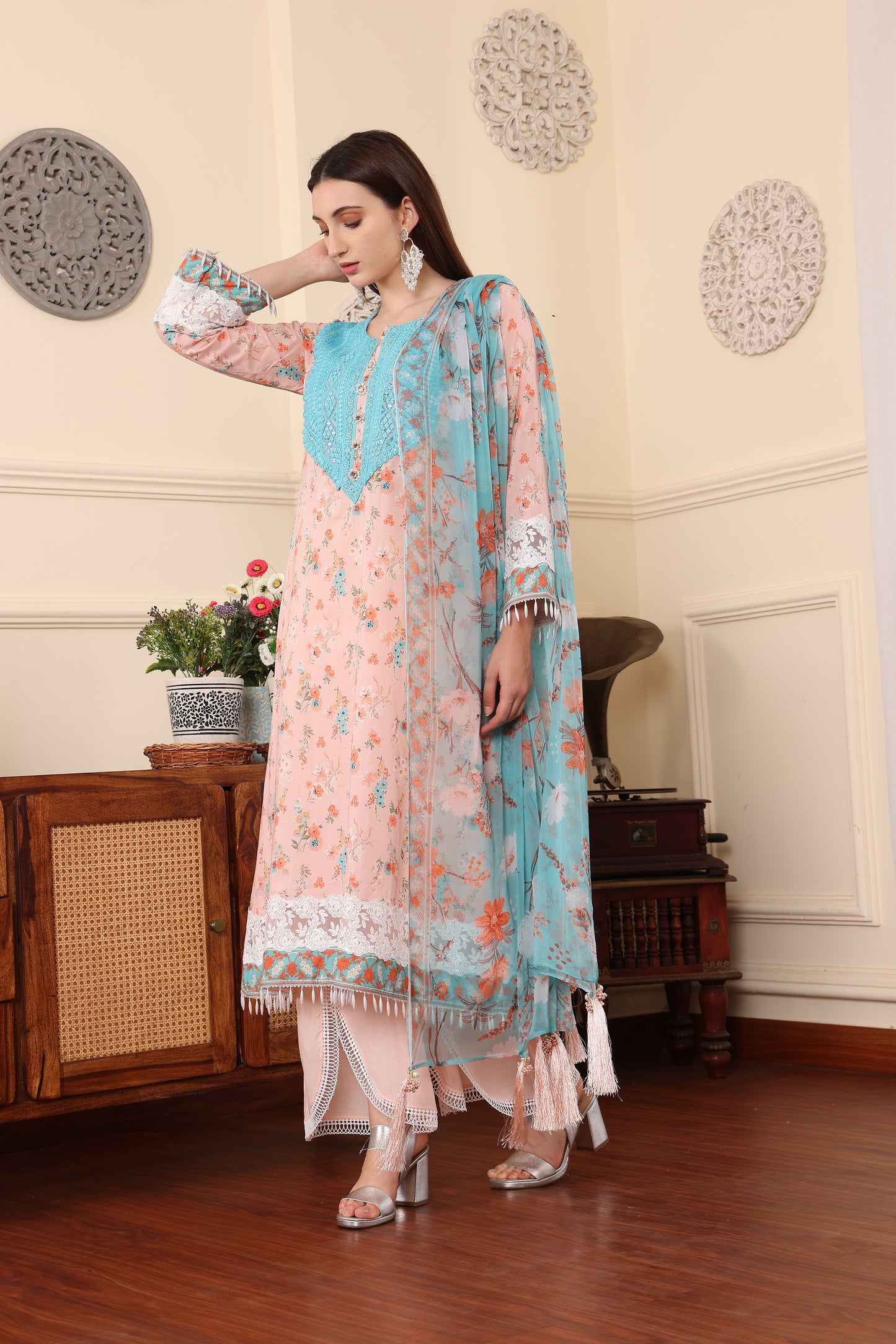 3 PCS EMBROIDERED MEHER UNSTITCHED SUMMER COLLECTION SYT-04