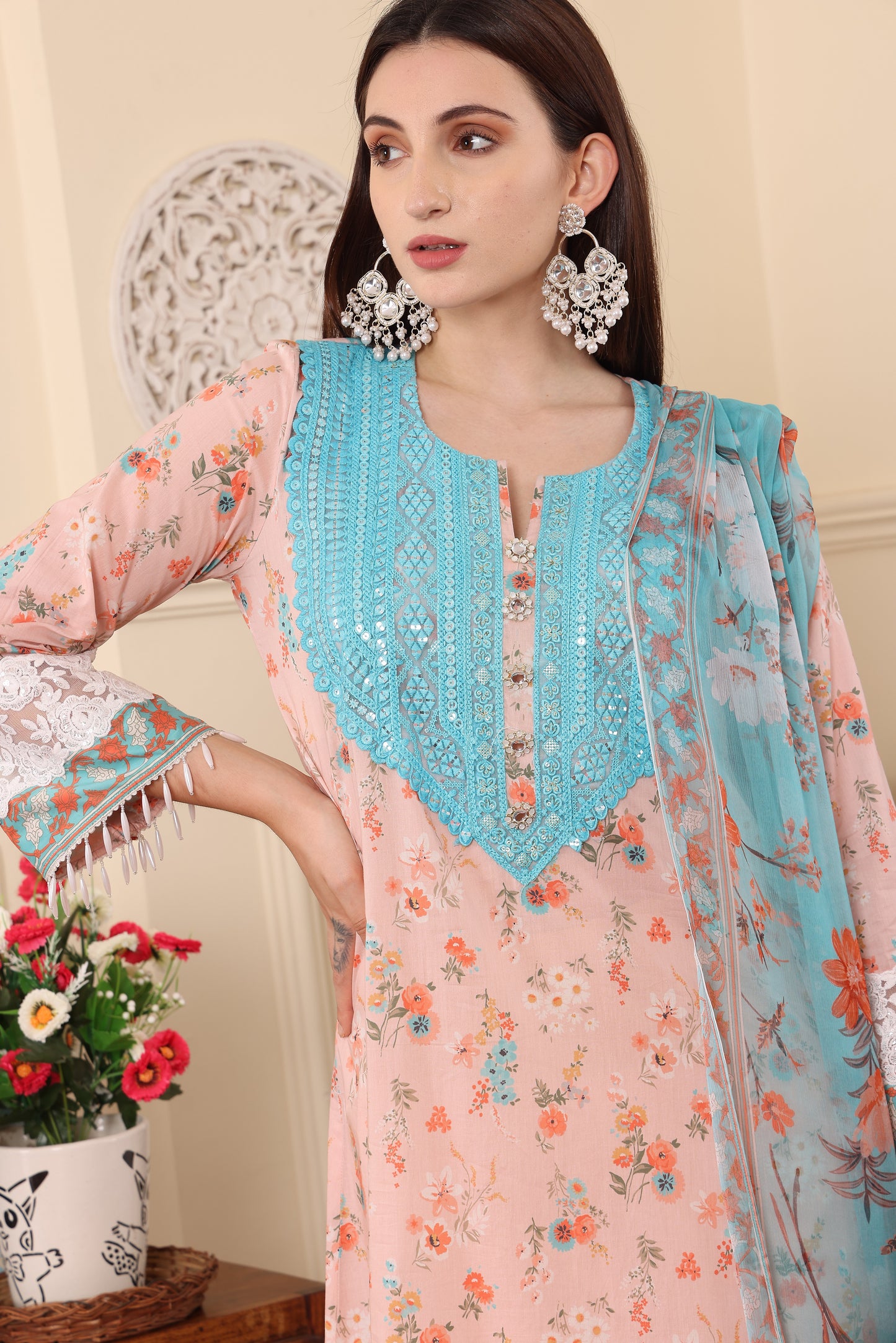 3 PCS EMBROIDERED MEHER UNSTITCHED SUMMER COLLECTION SYT-04