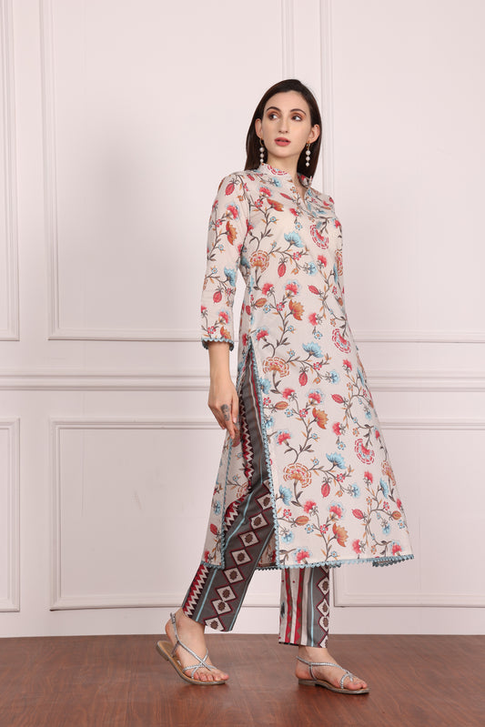 2 PCS CO-ORD SETS PRINTED UNSTICHED SUIT