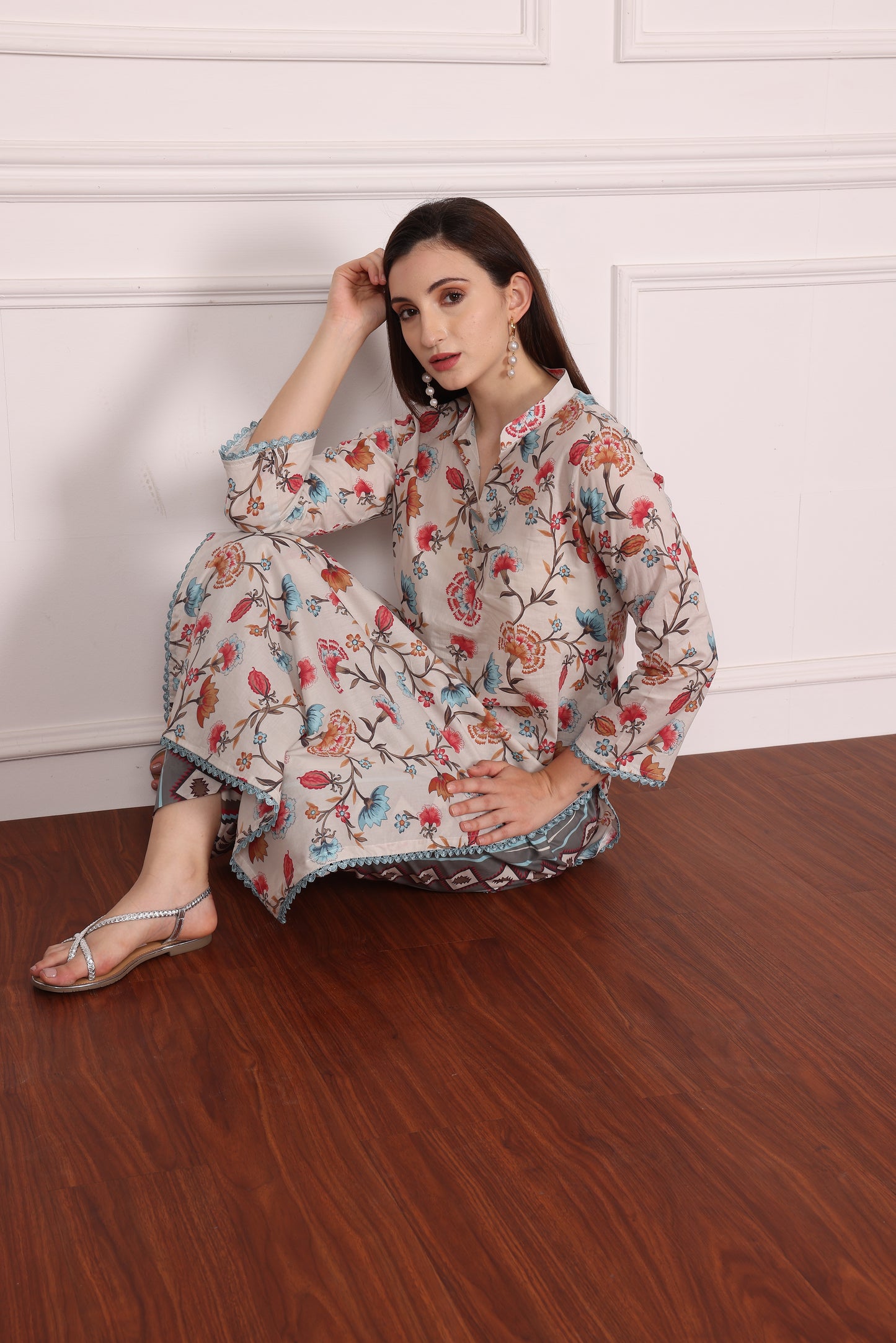 2 PCS CO-ORD SETS PRINTED UNSTICHED SUIT