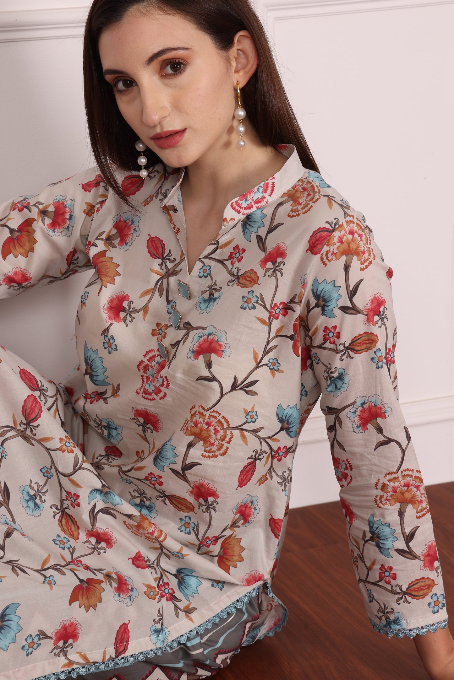 2 PCS CO-ORD SETS PRINTED UNSTICHED SUIT