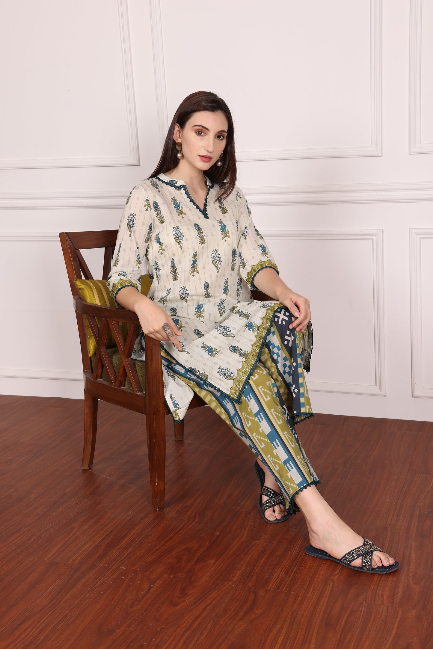 2 PCS CO-ORD SETS PRINTED UNSTICHED SUIT