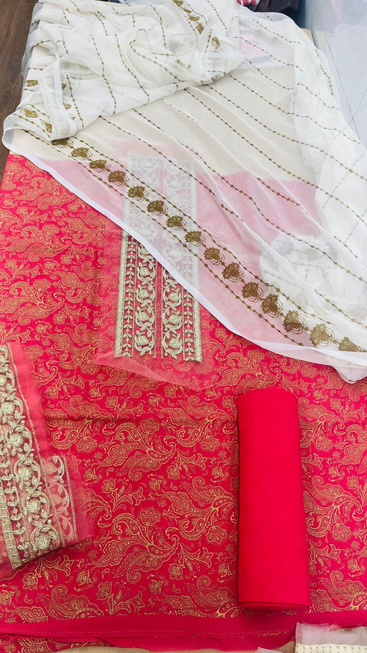 3PCS UN-STITCHED PREMIUM LAWN SUIT-ZC-5079