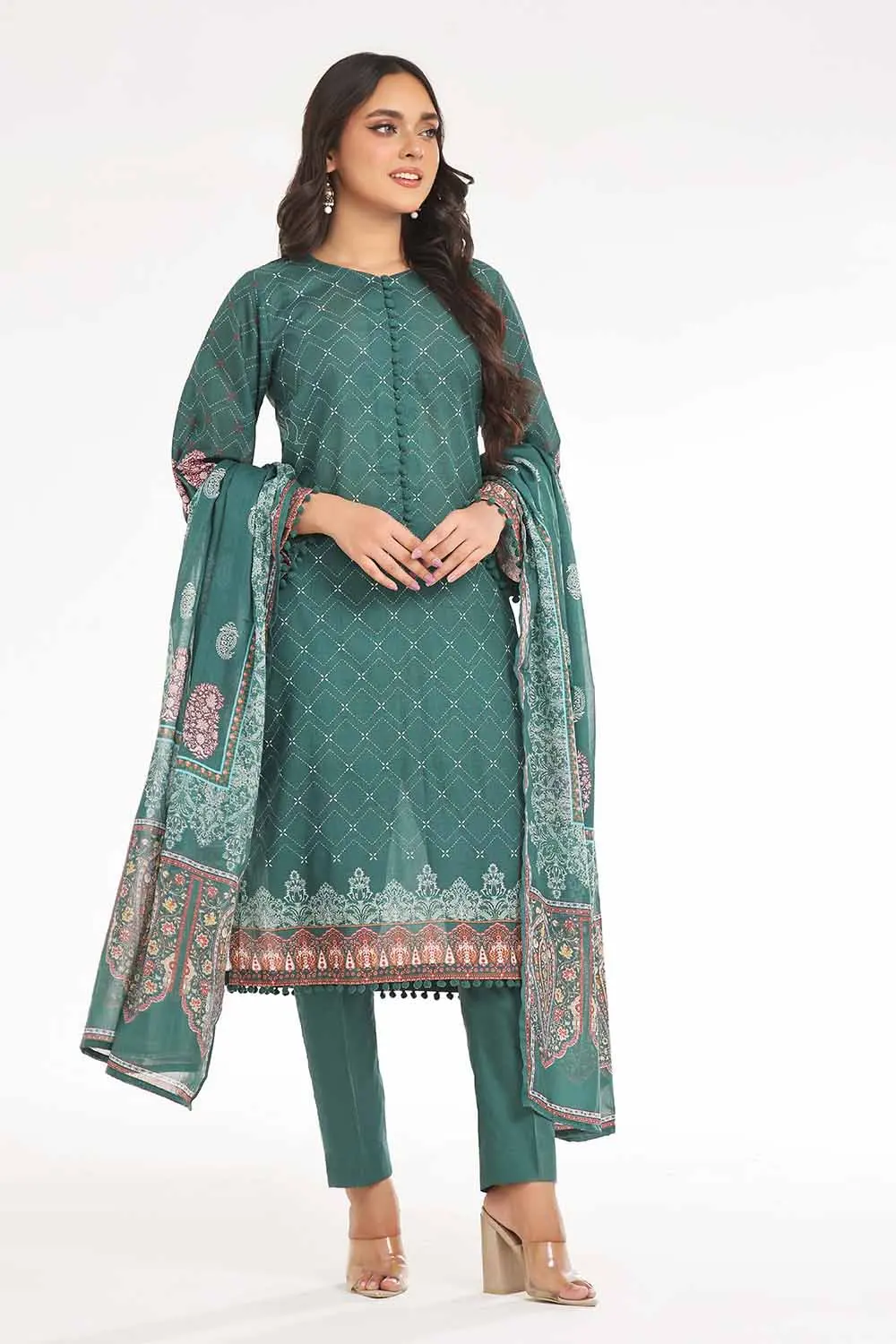 3 Piece Unstitched Printed Lawn Suit CLP-42066