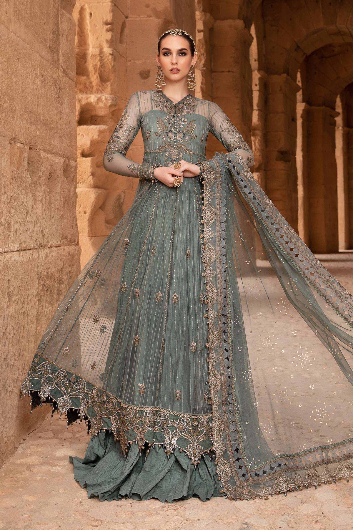 MARIA B LUXURY UN-STITCHED SUIT| D-2403-A