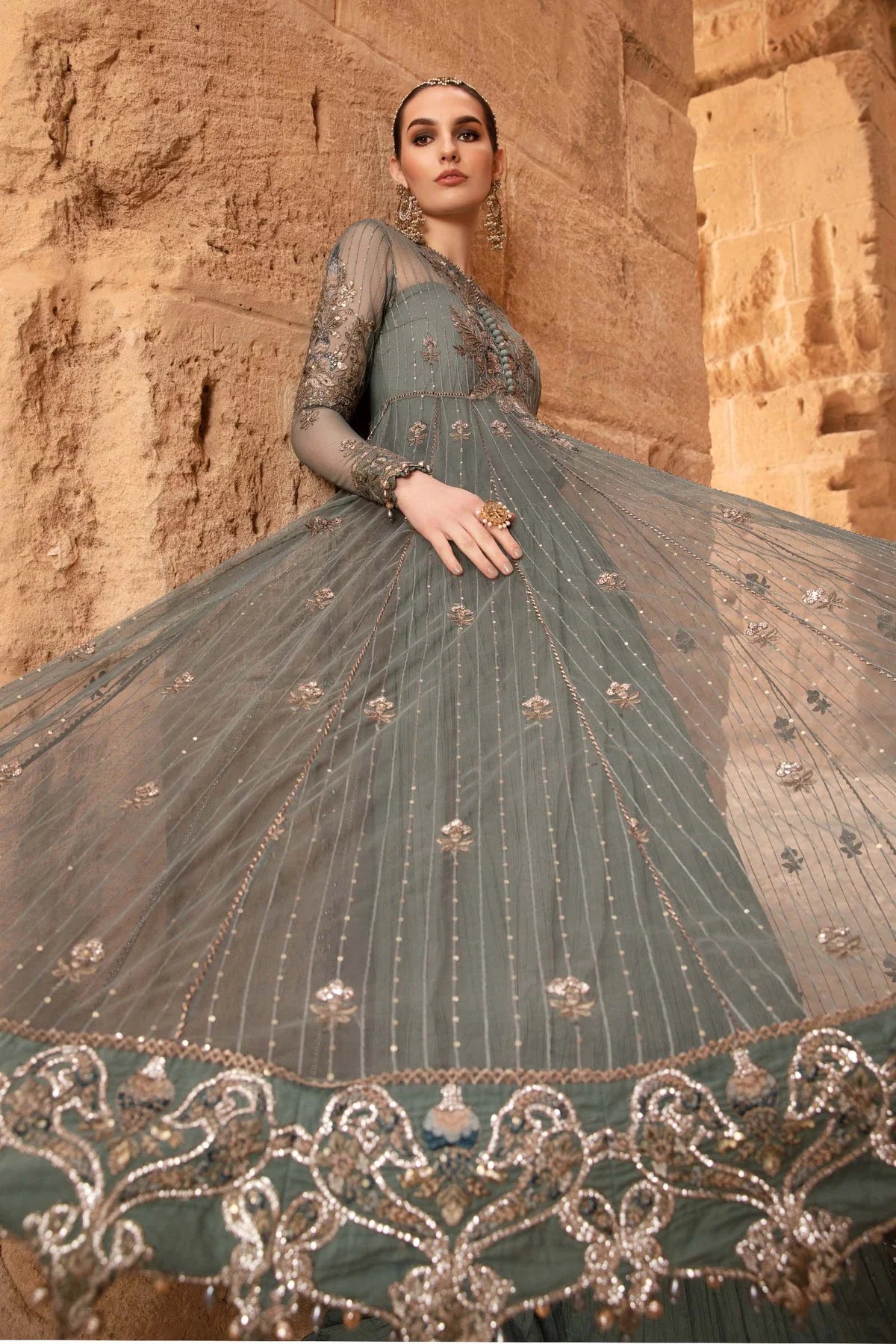 MARIA B LUXURY UN-STITCHED SUIT| D-2403-A