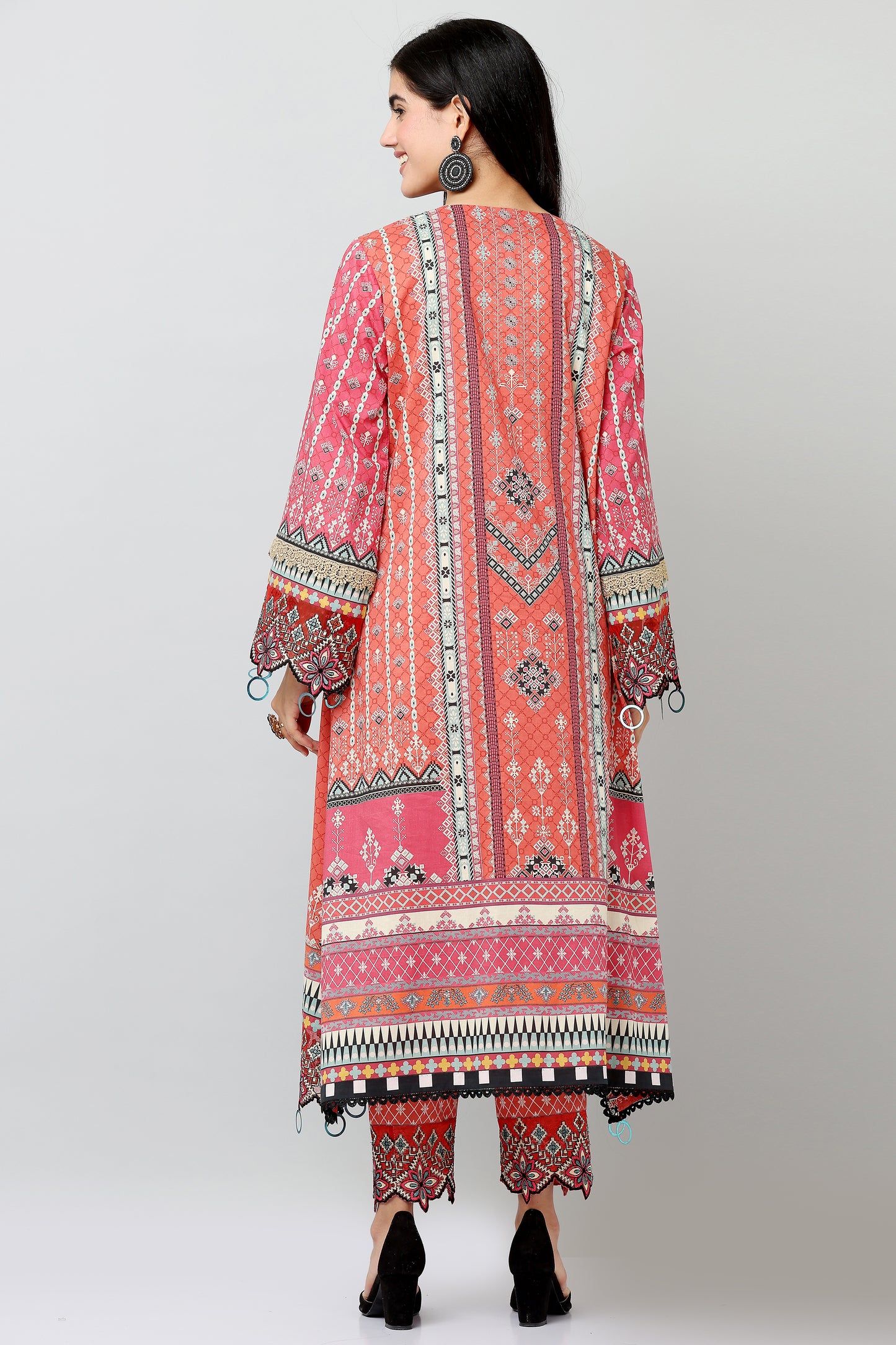 3PC EMBROIDERED UN-STITCHED SUITS-KH-AR-41