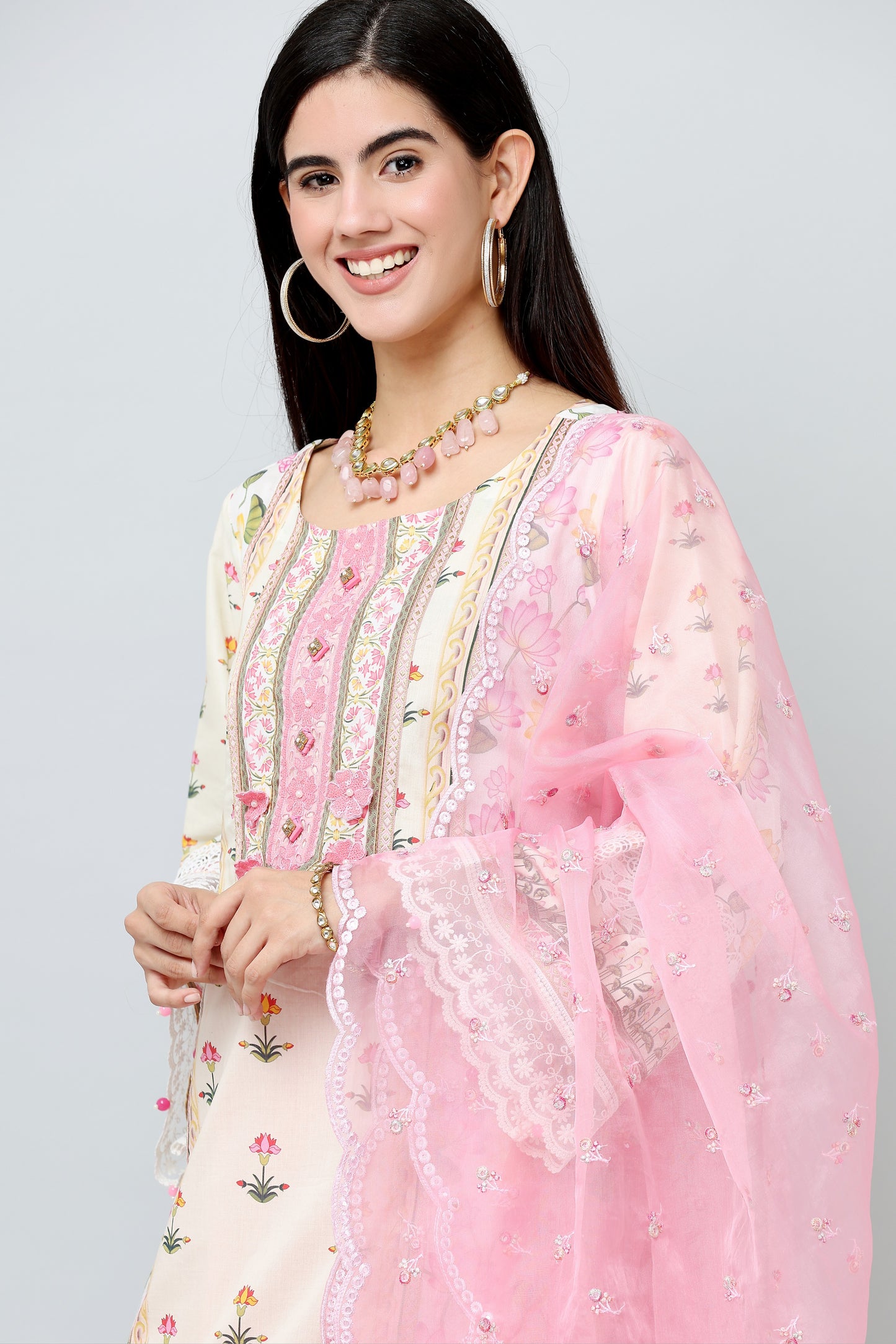 3PC EMBROIDERED UN-STITCHED SUITS-KH-RA-02A