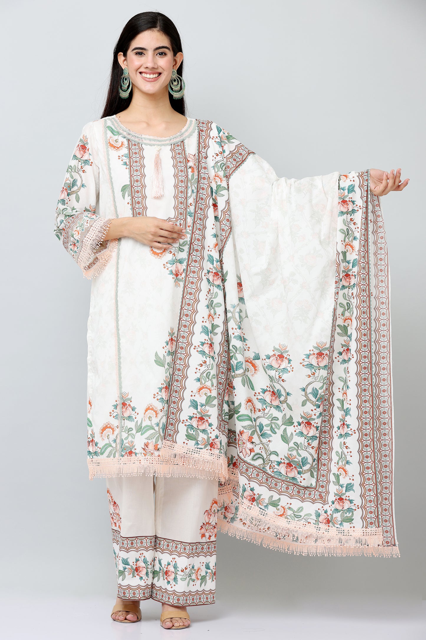 3PC EMBROIDERED UN-STITCHED SUITS-KH-RA-03