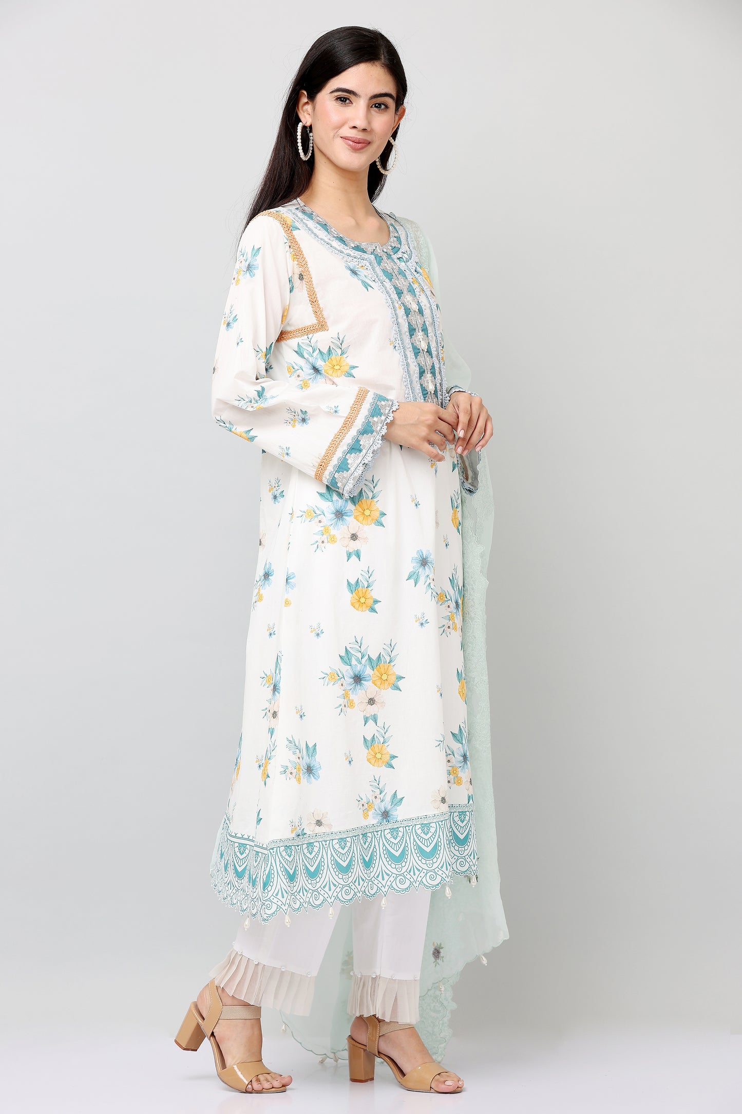 3PC EMBROIDERED UN-STITCHED SUITS-KH-ST-05