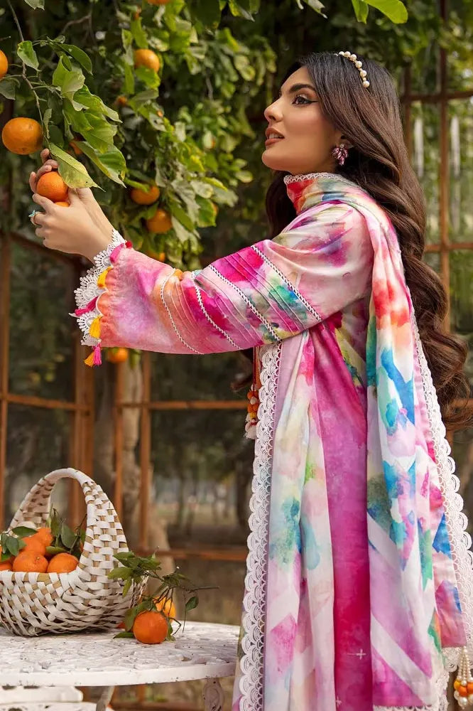 3PC Printed Embroidered Lawn Unstitched Suit CL-42028