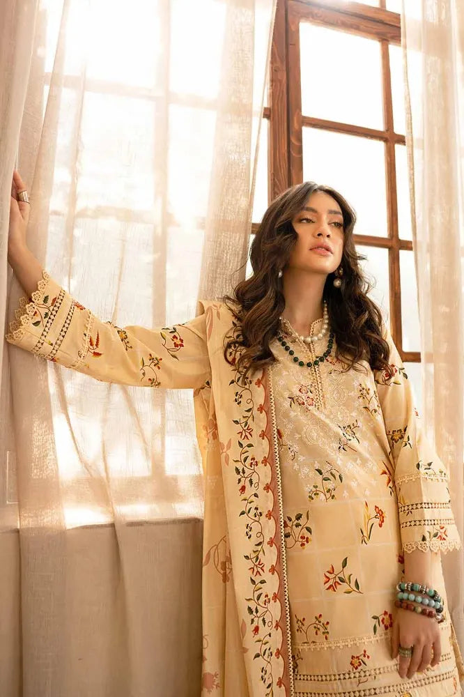 3PC Printed Embroidered Lawn Unstitched Suit CL-42041
