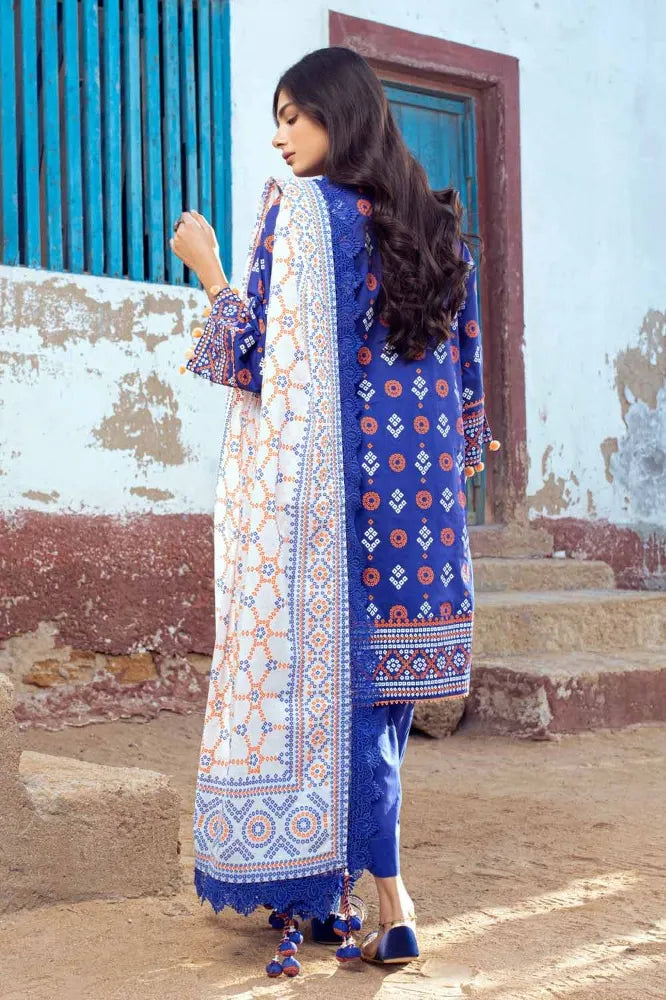 3PC Lacquer Printed Lawn Unstitched Suit CL-42062 A