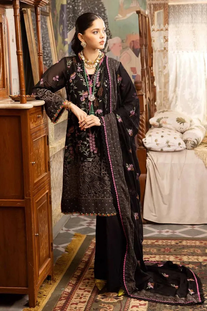 3PC Embroidered Swiss Voile Unstitched Suit with Embroidered Chiffon Dupatta and Inner LSV-42018