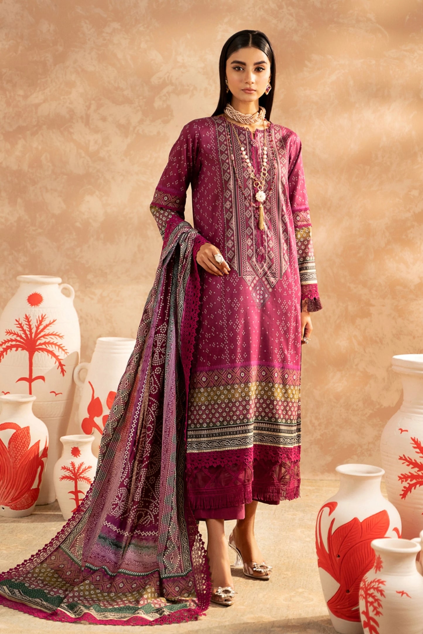 3PCS SPRING SUMMER LAWN COLLECTION VOL 3 UNSTITCHED SUIT (ASTER)