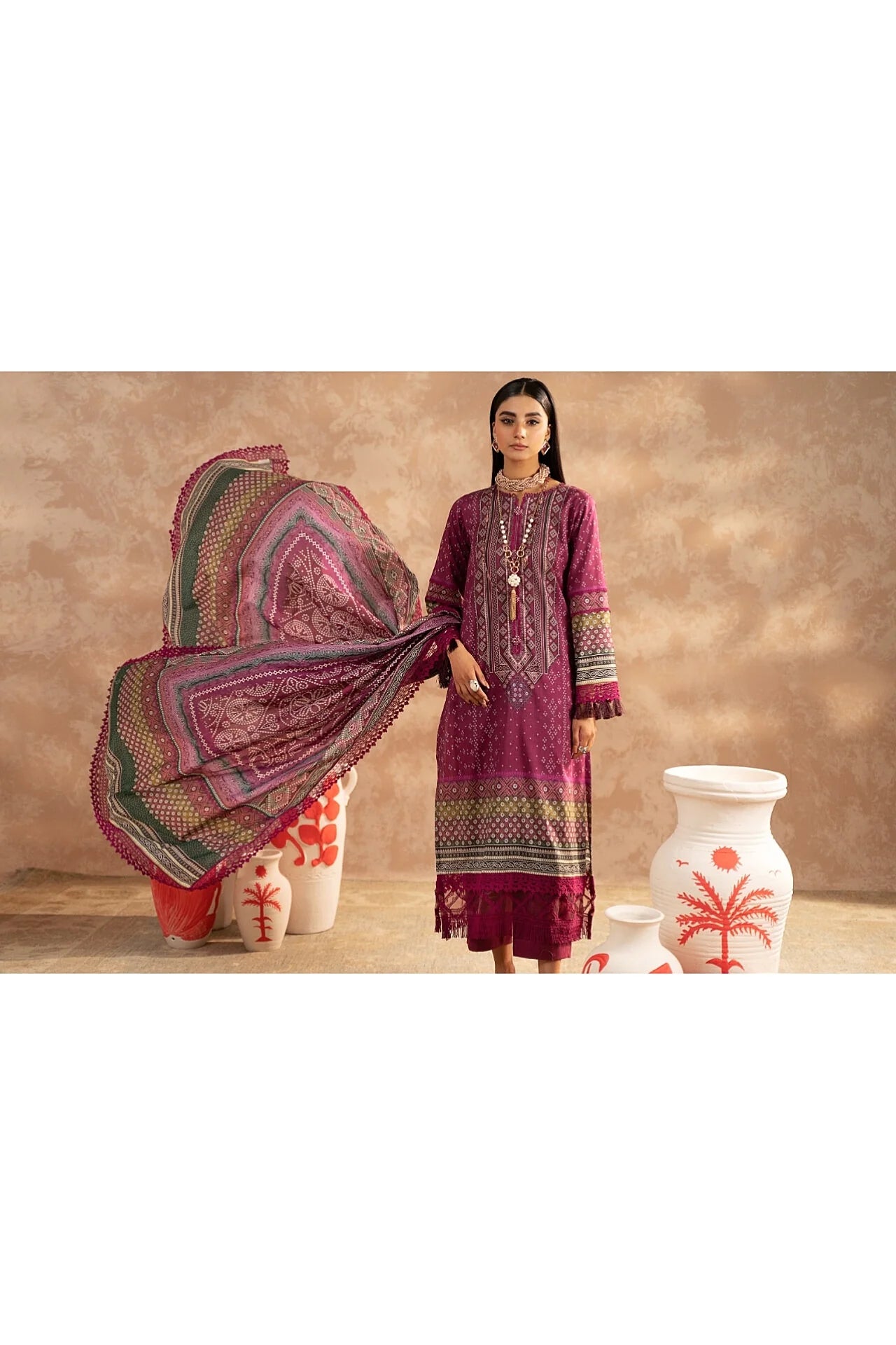 3PCS SPRING SUMMER LAWN COLLECTION VOL 3 UNSTITCHED SUIT (ASTER)