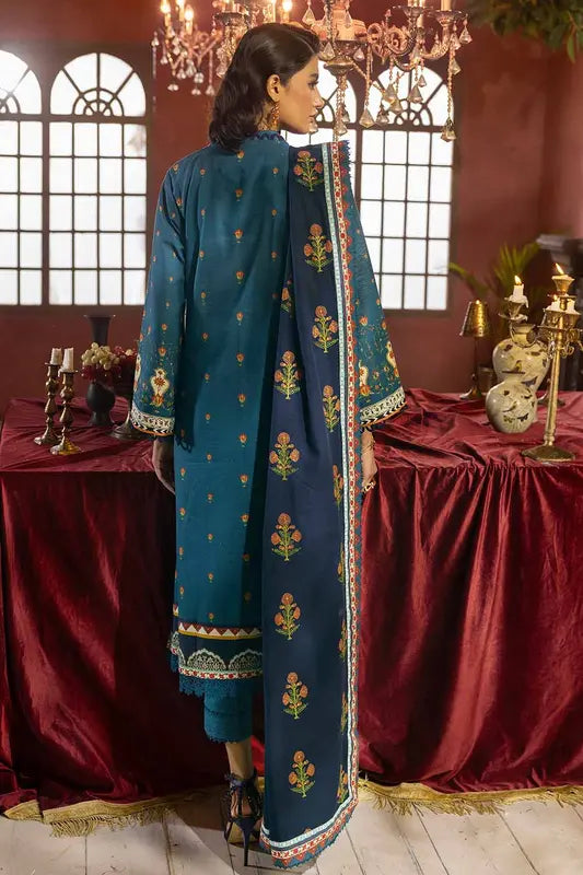 3PC Embroidered Khaddar Unstitched Suit K-32019