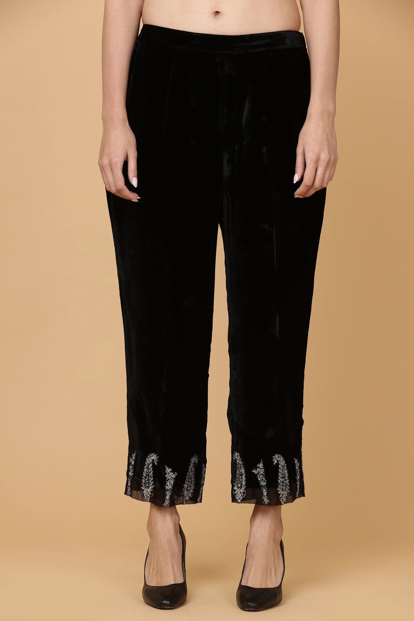 3pc-stitched-suits-Black Velvet with Jacket