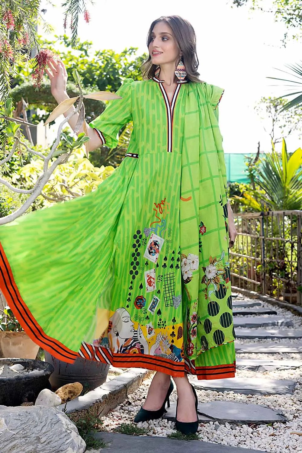 3PC Lawn Printed Unstitched Suit CL-32471