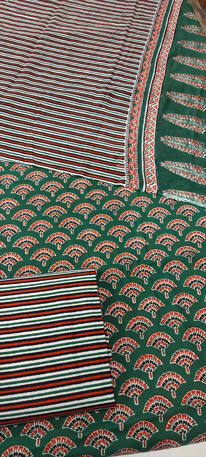 3-Pc Unstitched Malmal Dupatta Suit-Malmal-1318