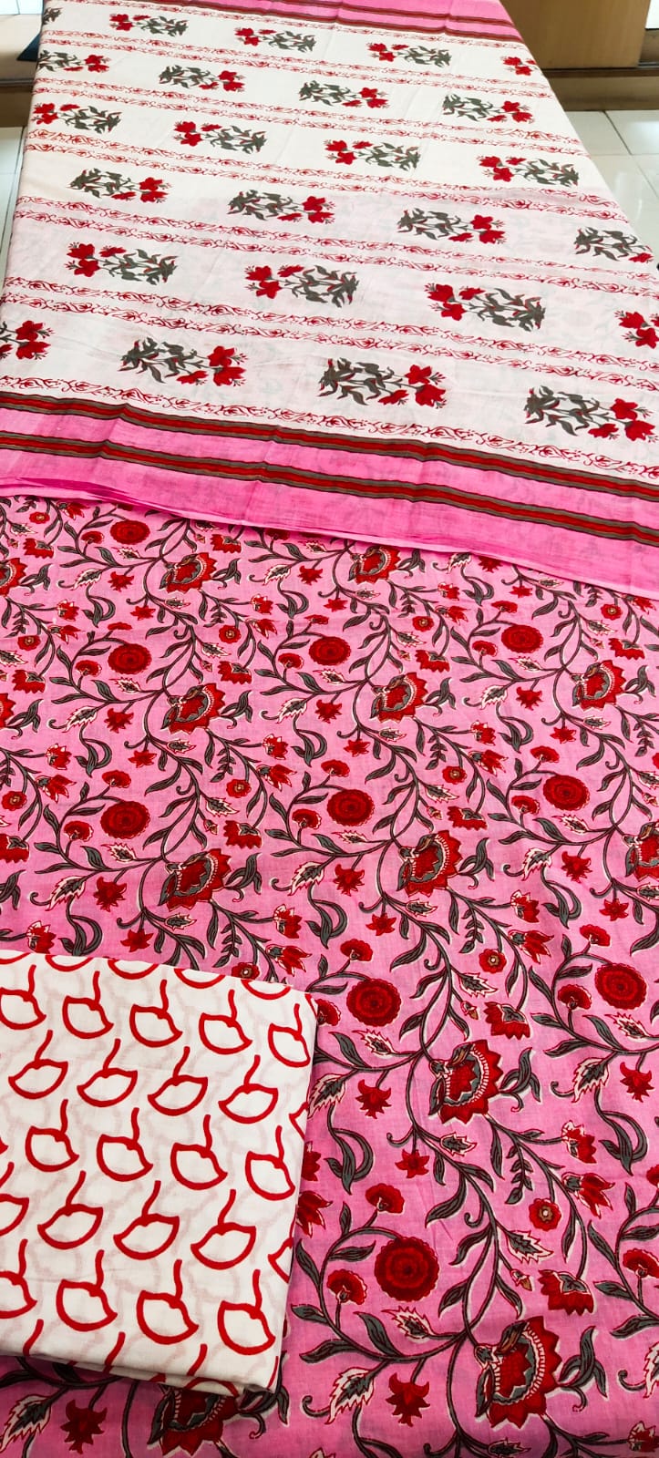 3-Pc Unstitched Malmal Dupatta Suit-Malmal-1319