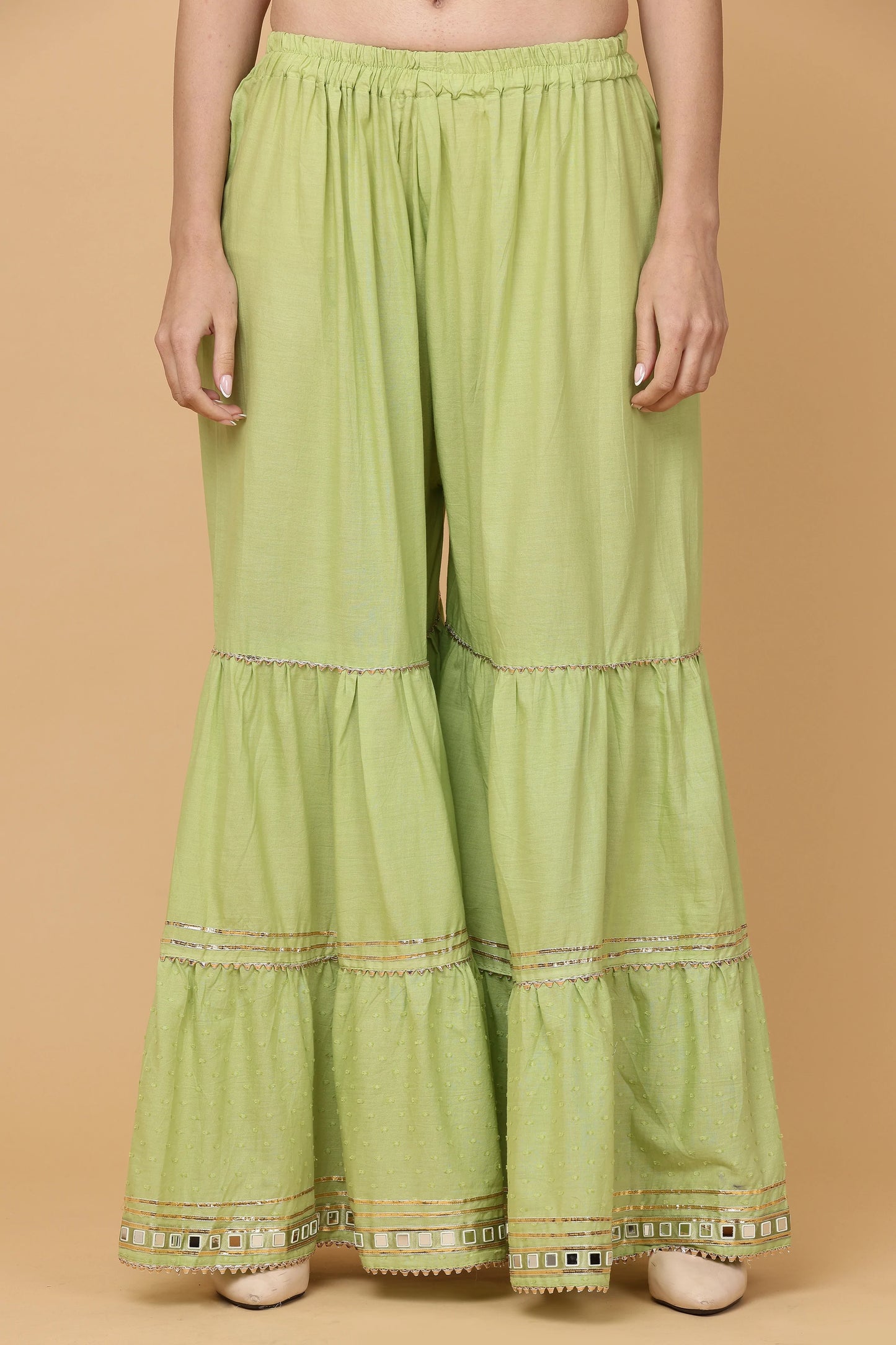3pc-stitched-suits-Green Sharara