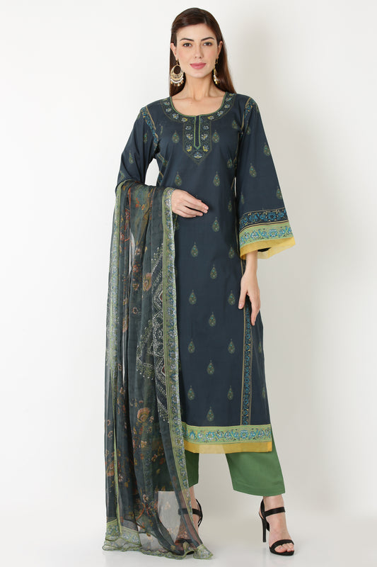 3PC UN-STITCHED SUITS-RS-03B