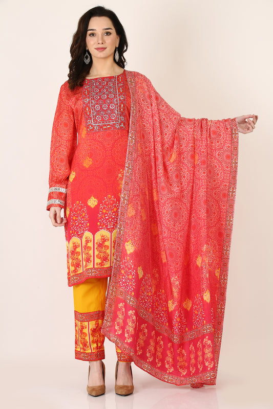 3PC UN-STITCHED SUITS-TS-02B