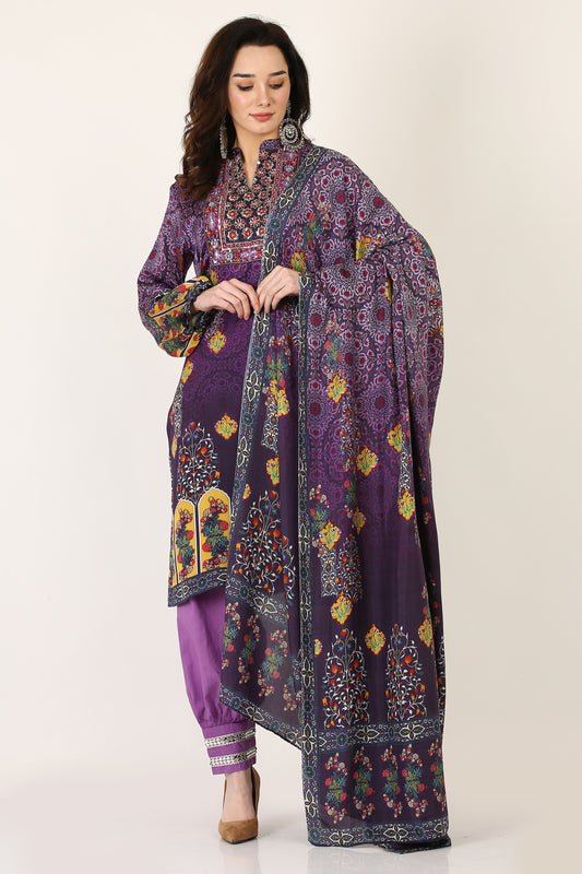 3PC UN-STITCHED SUITS-TS-02A