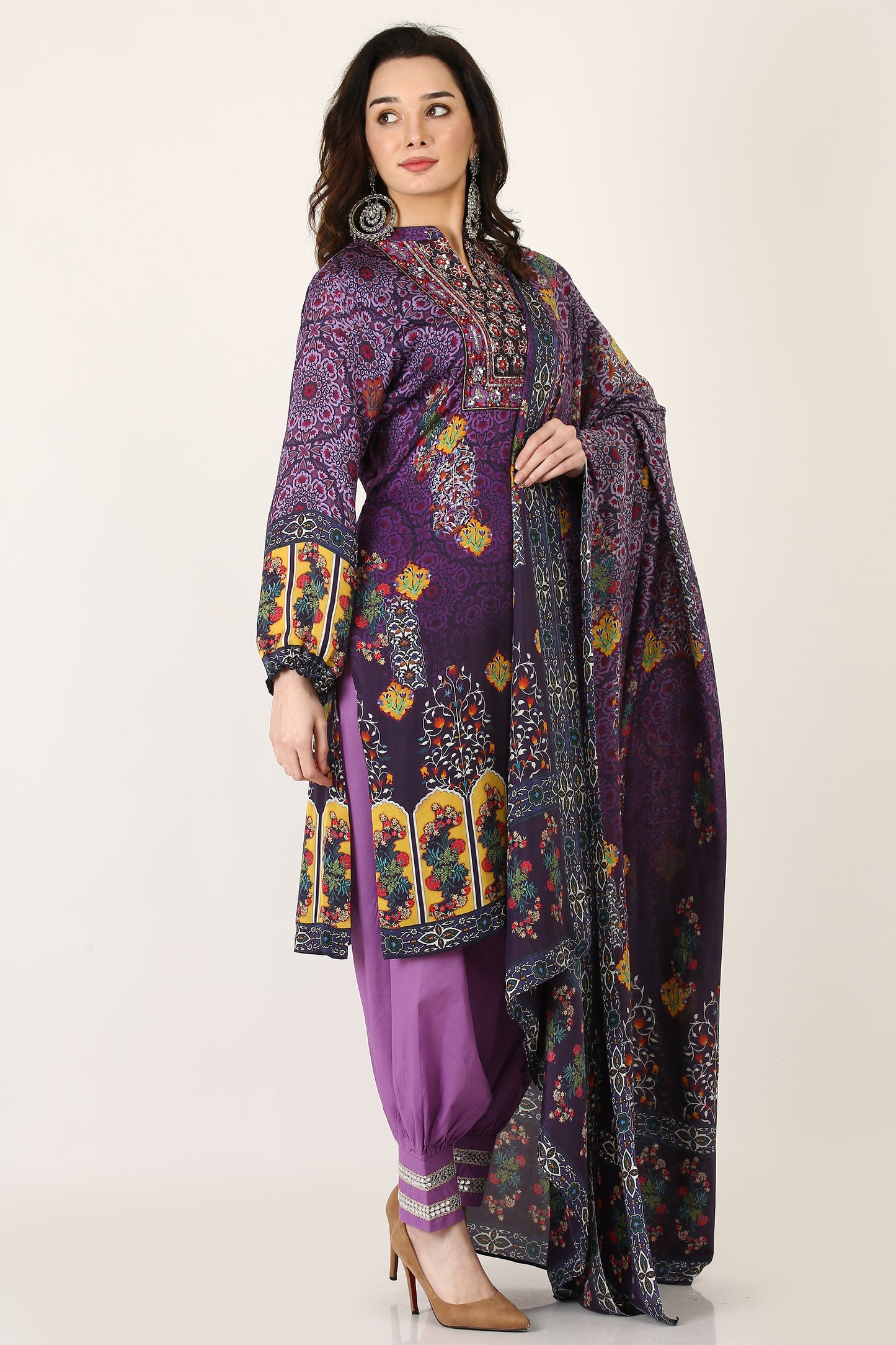 3PC UN-STITCHED SUITS-TS-02A