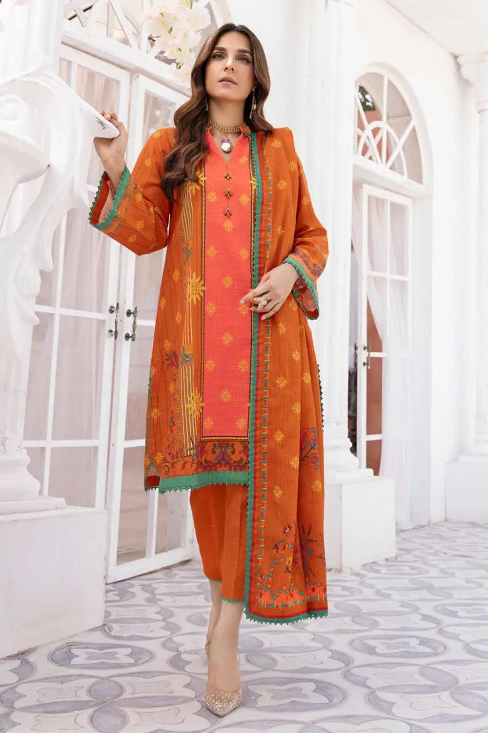 3PC Khaddar Digital Printed Unstitched Suit K-32020