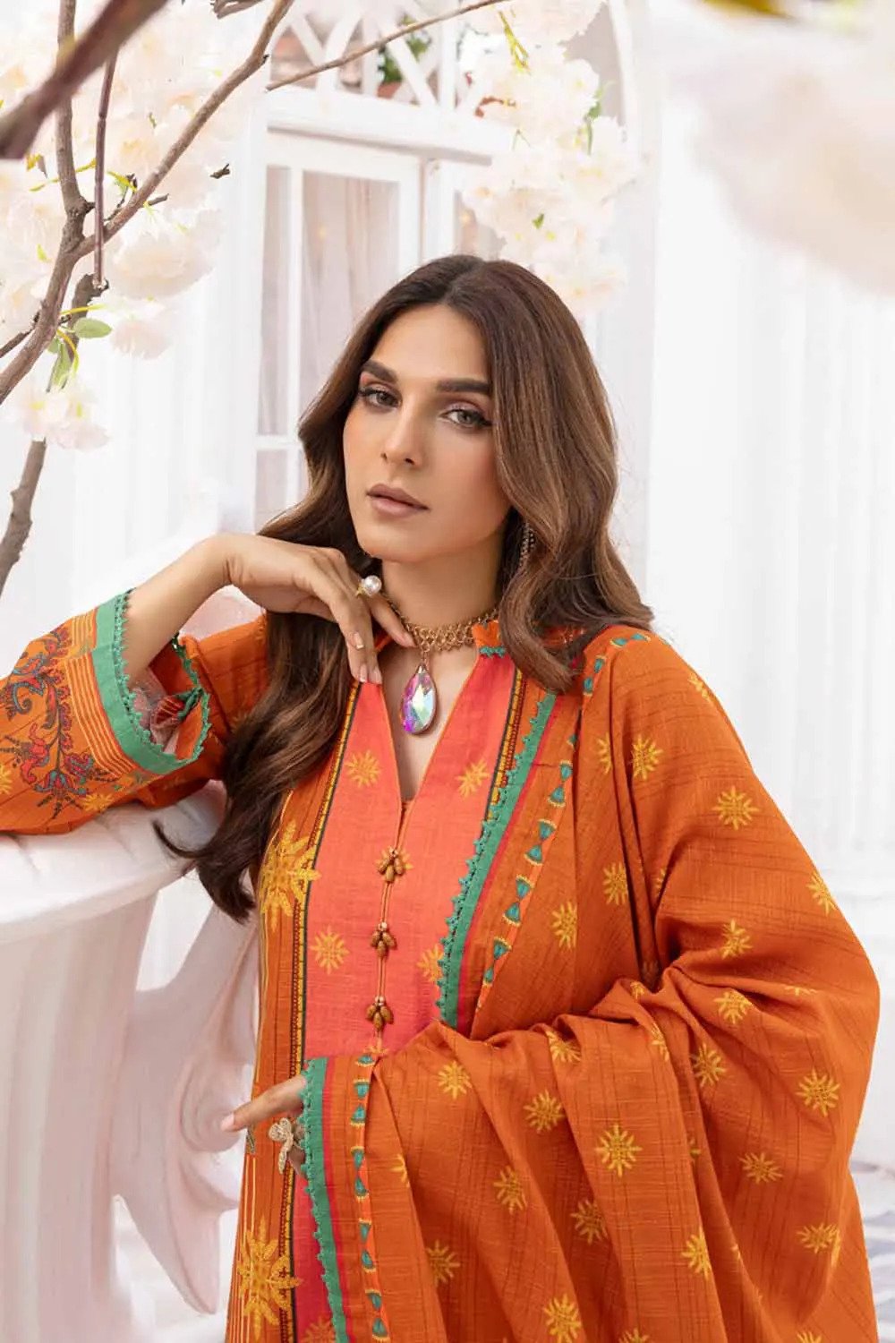 3PC Khaddar Digital Printed Unstitched Suit K-32020