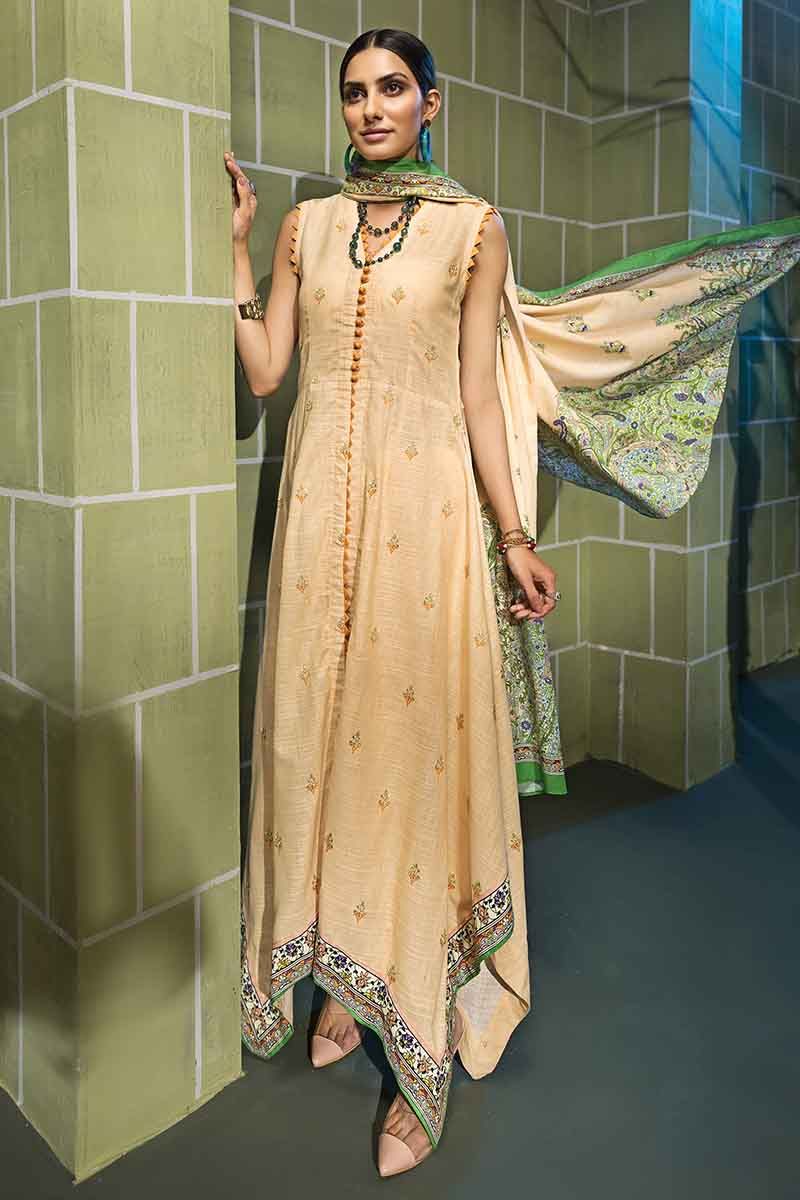 3PC Embroidered Khaddar UN-STITCHED SUITS-K-55