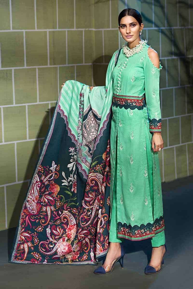 3PC Embroidered Khaddar UN-STITCHED SUITS-K-56