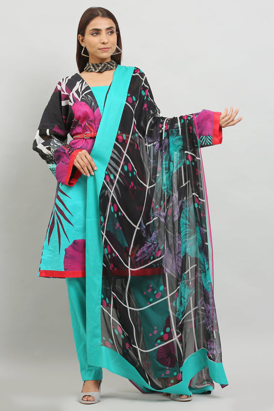 3PC UN-STITCHED SUITS-MA-17-B