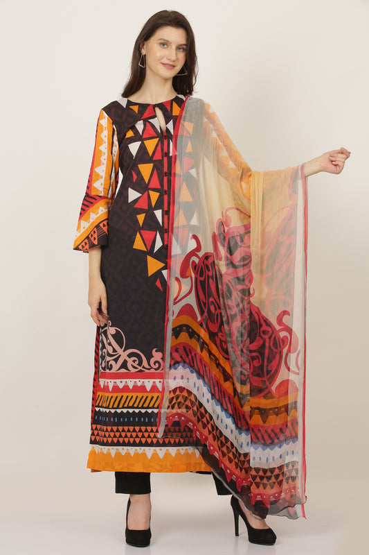 3PC UN-STITCHED SUITS-MA-20-C