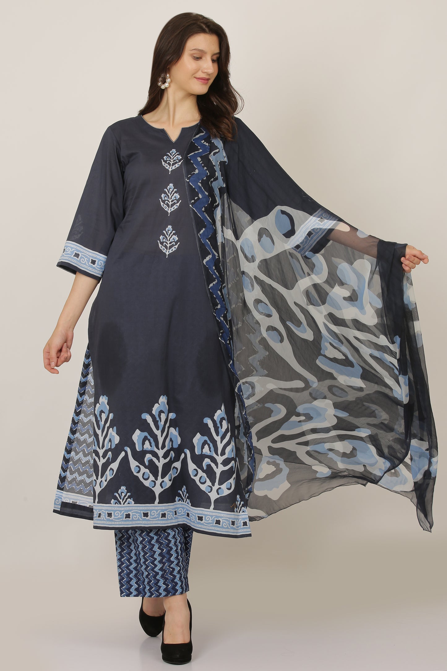 3PC UN-STITCHED SUITS-PB-04-A