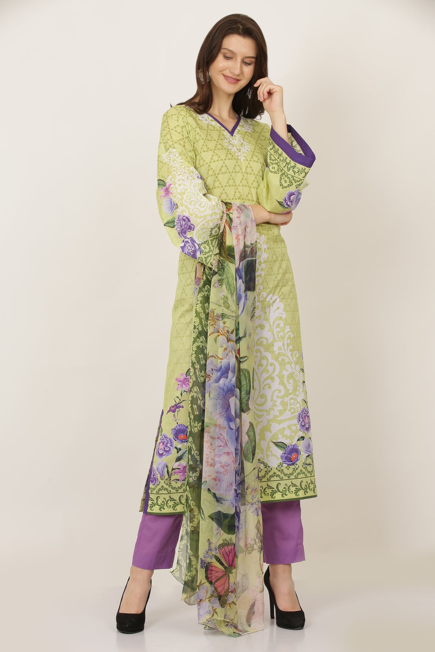 3PC UN-STITCHED SUITS-PB-06-A