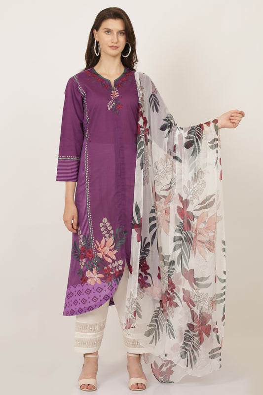 3PC UN-STITCHED SUITS-PB-07-C