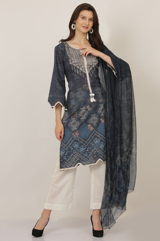 3PC UN-STITCHED SUITS-TS-01-C