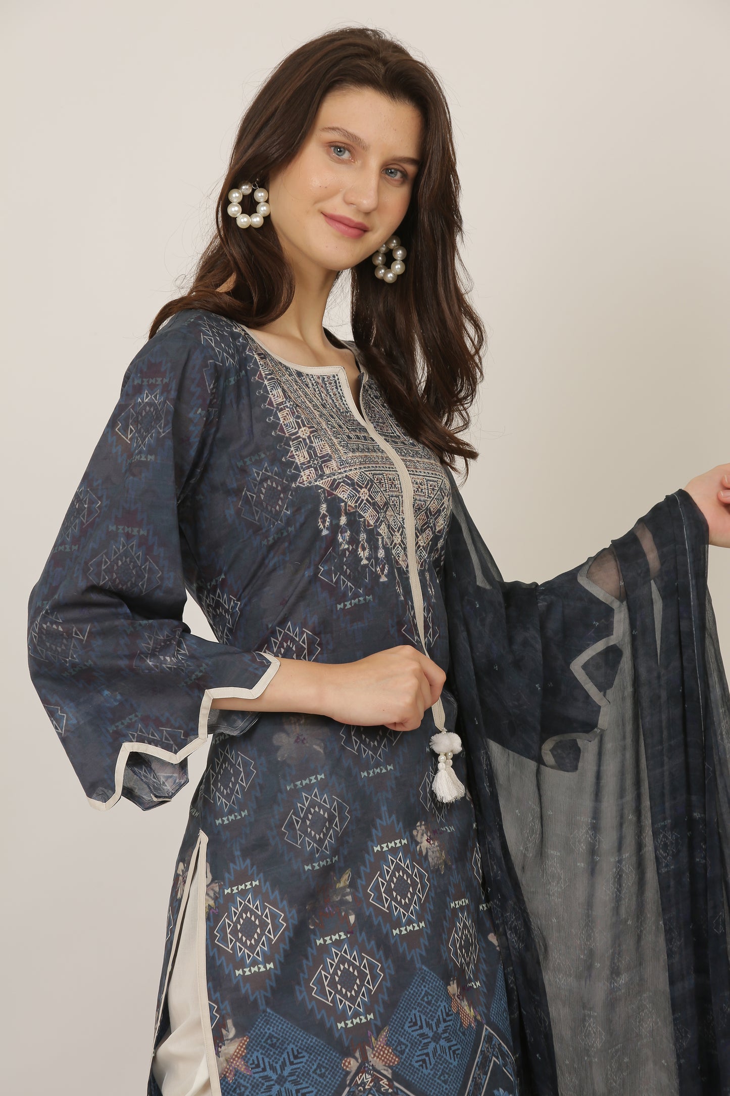 3PC UN-STITCHED SUITS-TS-01-C