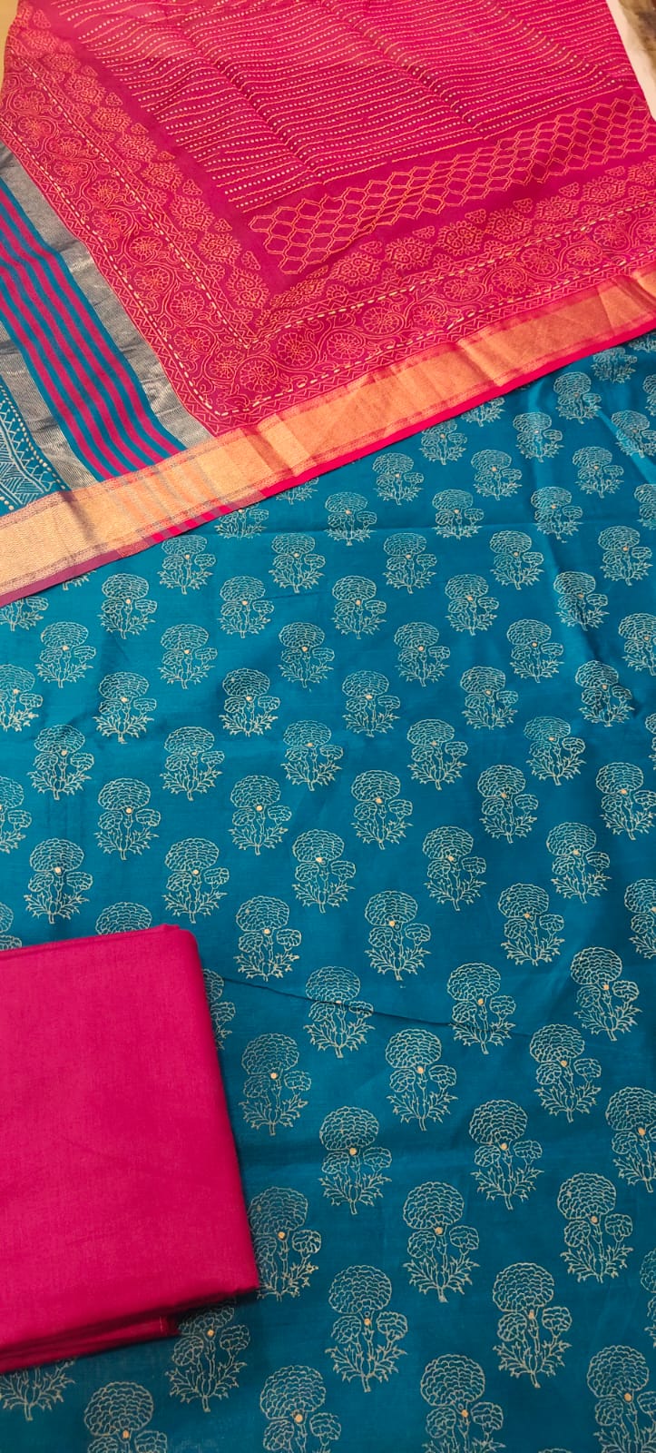 3-Pc Unstitched Printed Maheshwari Suit-Maheshwari-1309
