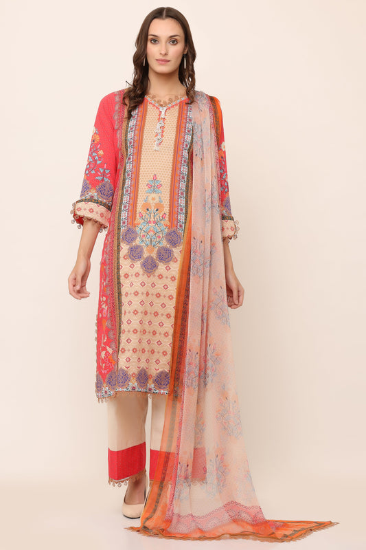 3PC UN-STITCHED SUITS-PB-18A