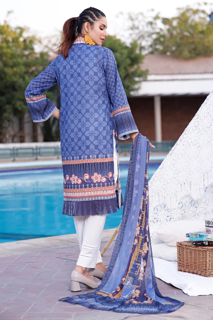 2PC PRINTED UN-STITCHED SUITS-RZC-1102